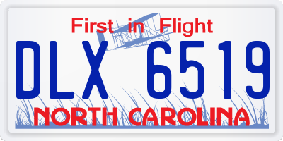 NC license plate DLX6519