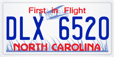 NC license plate DLX6520