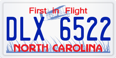 NC license plate DLX6522