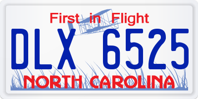 NC license plate DLX6525