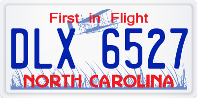 NC license plate DLX6527