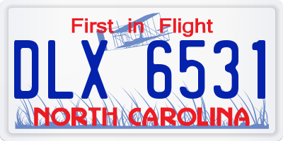 NC license plate DLX6531