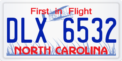 NC license plate DLX6532
