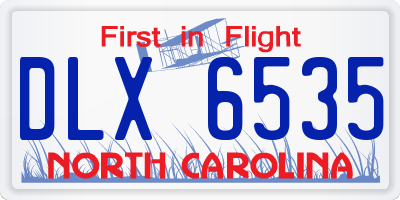 NC license plate DLX6535