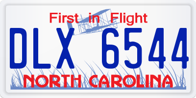 NC license plate DLX6544