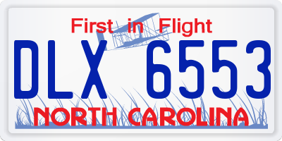 NC license plate DLX6553