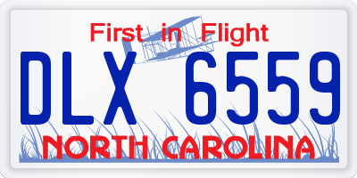 NC license plate DLX6559