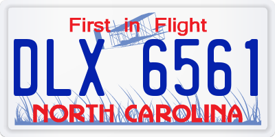 NC license plate DLX6561