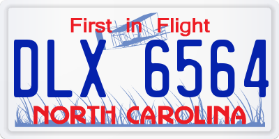 NC license plate DLX6564
