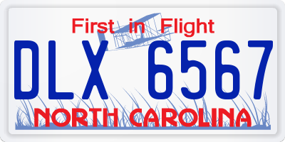 NC license plate DLX6567