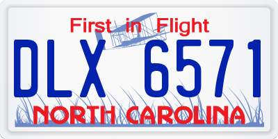 NC license plate DLX6571
