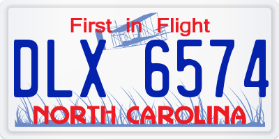 NC license plate DLX6574