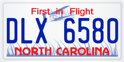 NC license plate DLX6580