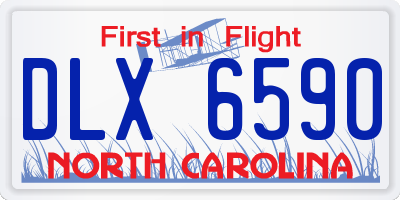 NC license plate DLX6590