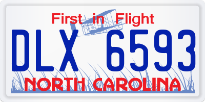 NC license plate DLX6593