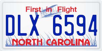NC license plate DLX6594