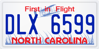 NC license plate DLX6599