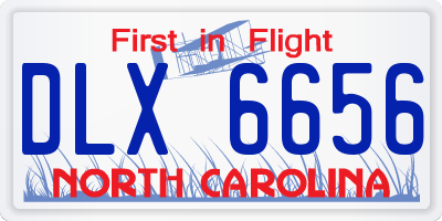 NC license plate DLX6656