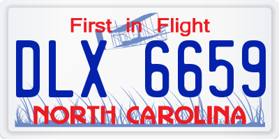NC license plate DLX6659