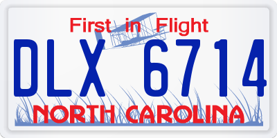 NC license plate DLX6714
