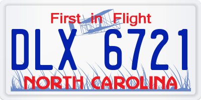 NC license plate DLX6721