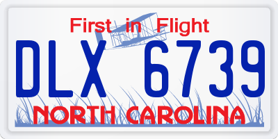 NC license plate DLX6739
