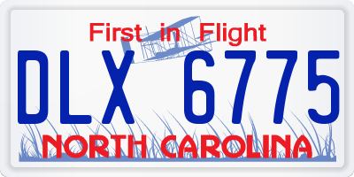 NC license plate DLX6775