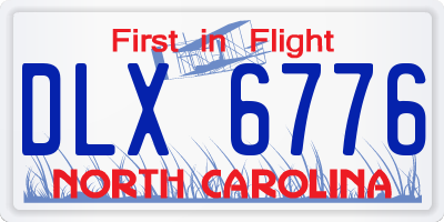 NC license plate DLX6776