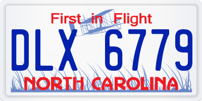 NC license plate DLX6779