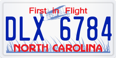 NC license plate DLX6784