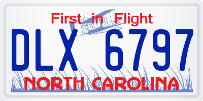 NC license plate DLX6797