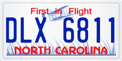 NC license plate DLX6811