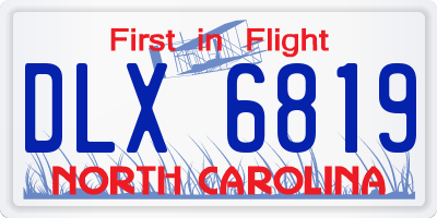 NC license plate DLX6819