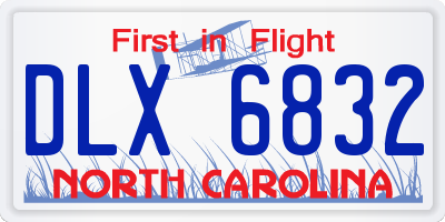 NC license plate DLX6832