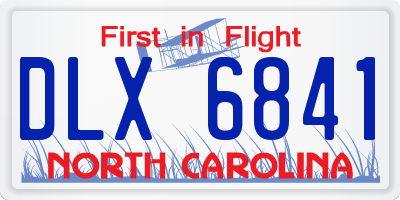 NC license plate DLX6841