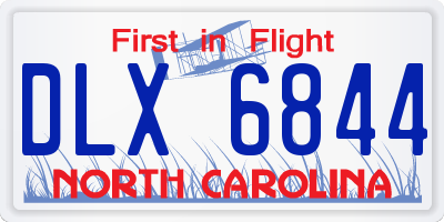 NC license plate DLX6844