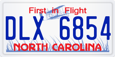 NC license plate DLX6854