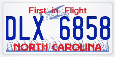 NC license plate DLX6858