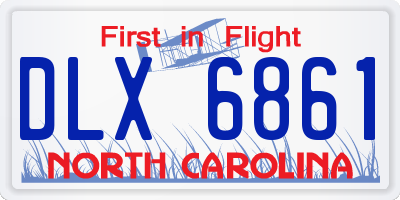 NC license plate DLX6861