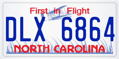 NC license plate DLX6864