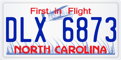 NC license plate DLX6873