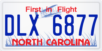 NC license plate DLX6877