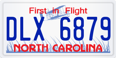 NC license plate DLX6879