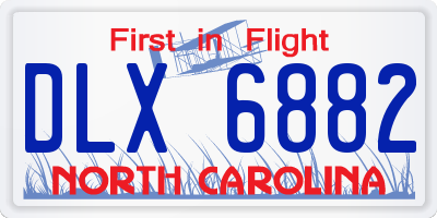 NC license plate DLX6882