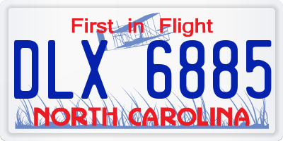 NC license plate DLX6885