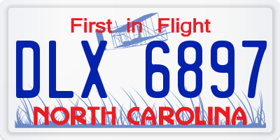 NC license plate DLX6897