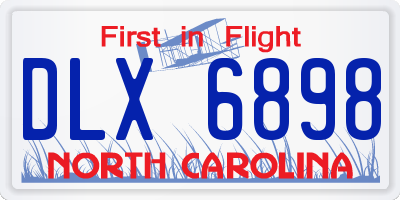 NC license plate DLX6898