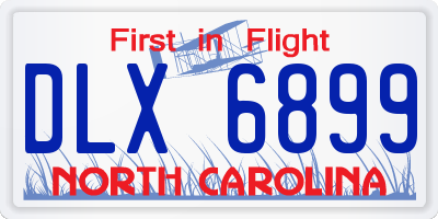 NC license plate DLX6899