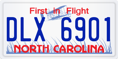 NC license plate DLX6901