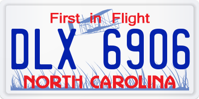 NC license plate DLX6906